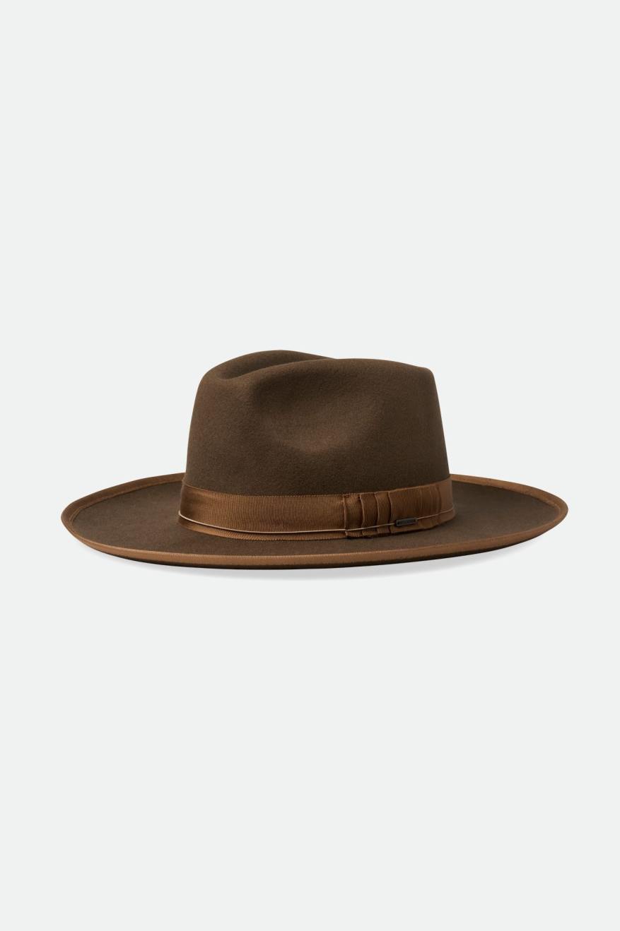 Sombreros De Fieltro Brixton Reno Fedora Mujer Marrones | 48ZAHKMDO