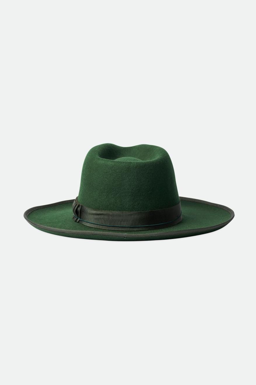 Sombreros De Fieltro Brixton Reno Fedora Mujer Verde | 60YSJKZGV