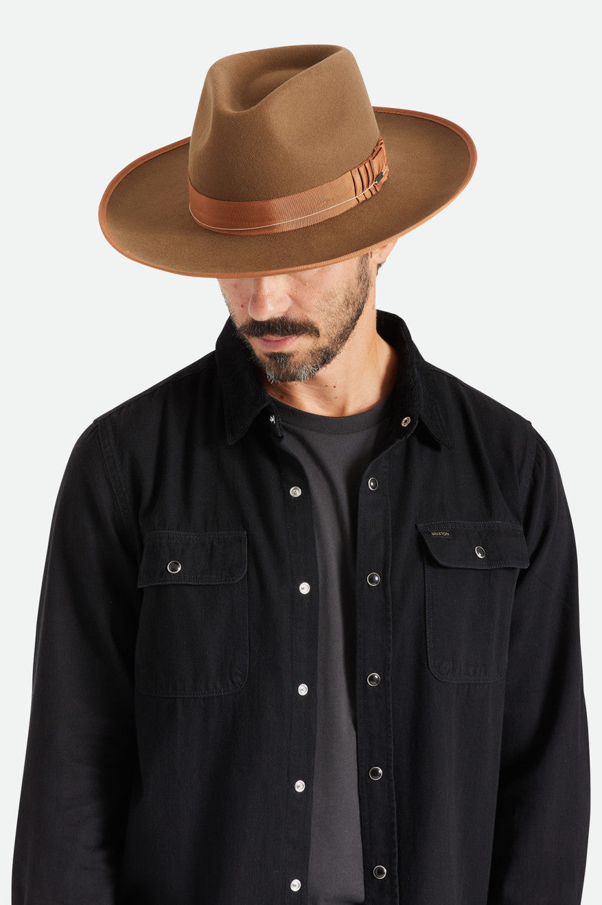 Sombreros De Fieltro Brixton Reno Hombre Cafe | 73FUTNEWQ