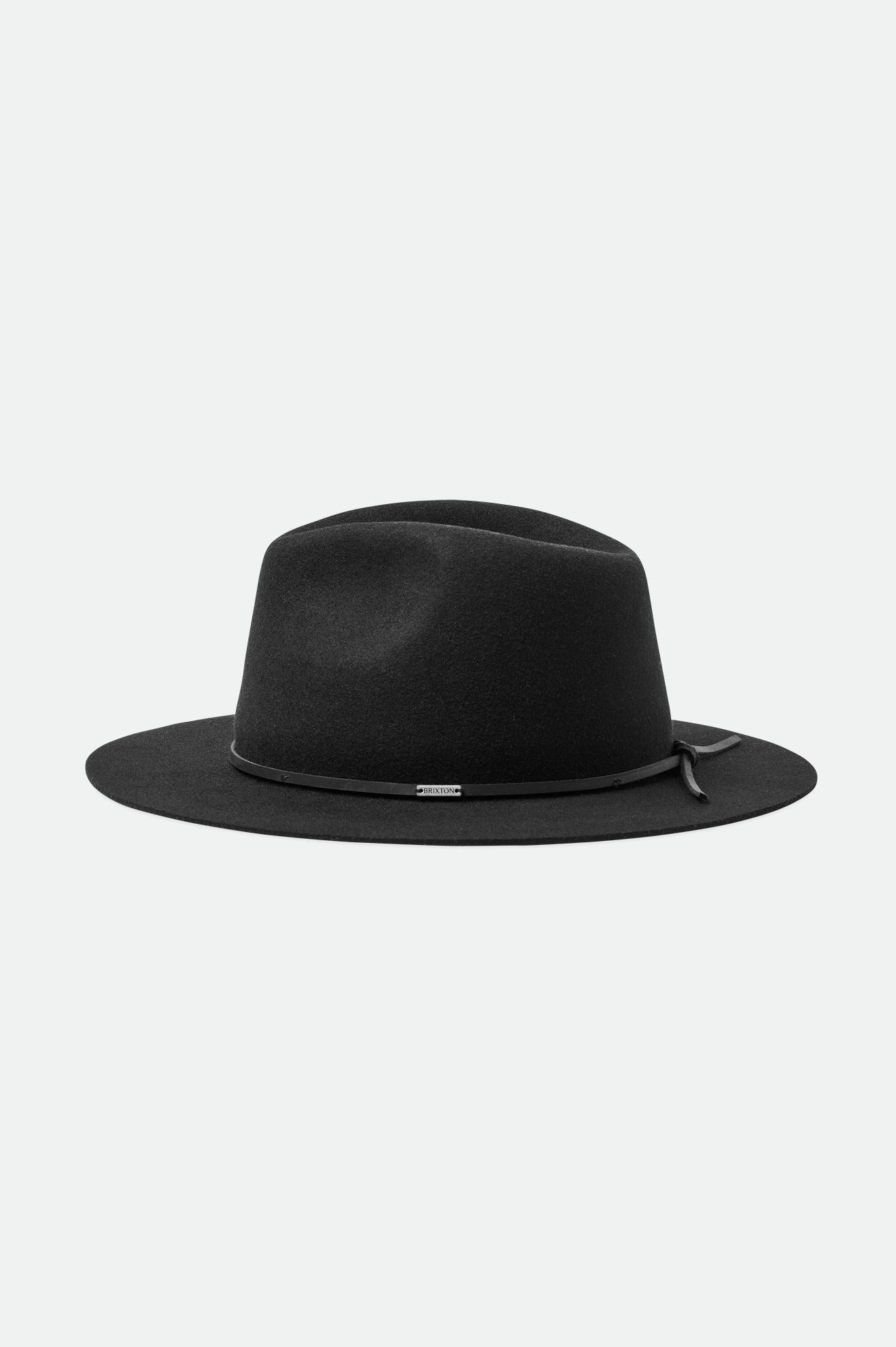 Sombreros De Fieltro Brixton Wesley Fedora Mujer Negras | 51HSVDCKB