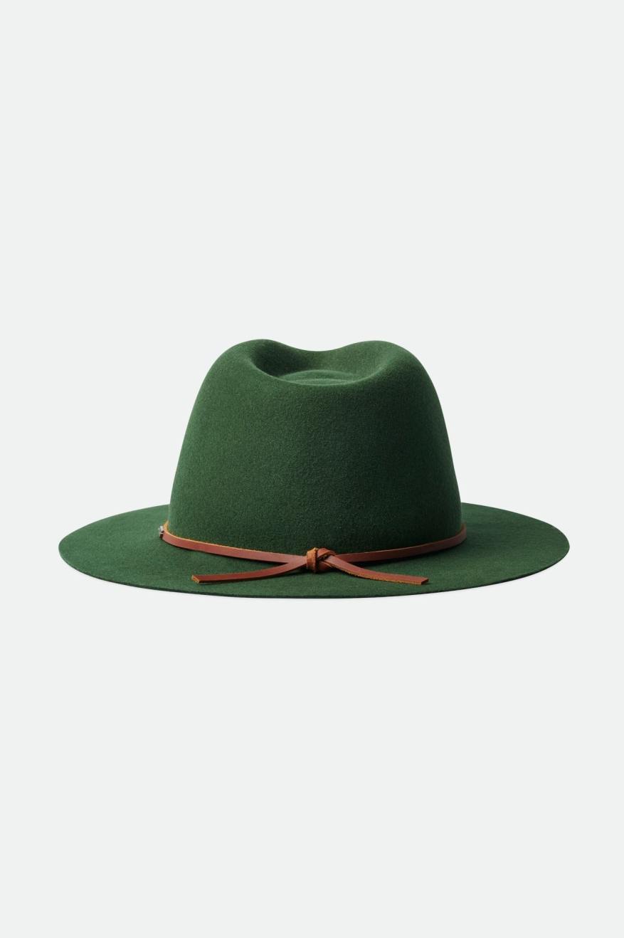 Sombreros De Fieltro Brixton Wesley Packable Hombre Verde | 32NVWLIAQ