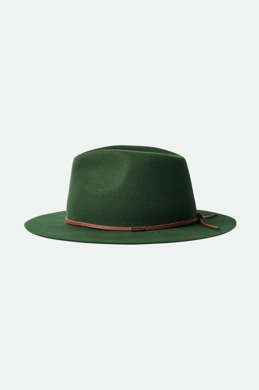 Sombreros De Fieltro Brixton Wesley Packable Hombre Verde | 32NVWLIAQ