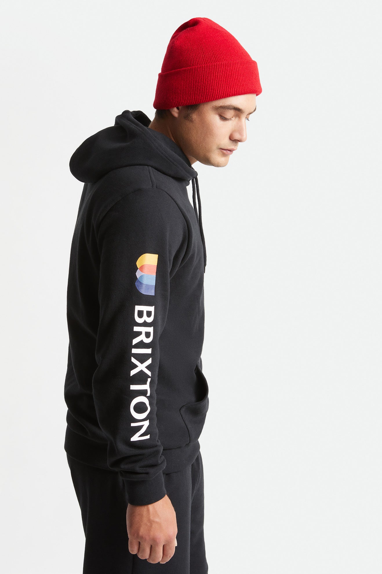 Sudadera Con Capucha Brixton Alton Hombre Negras | 09STCREIH