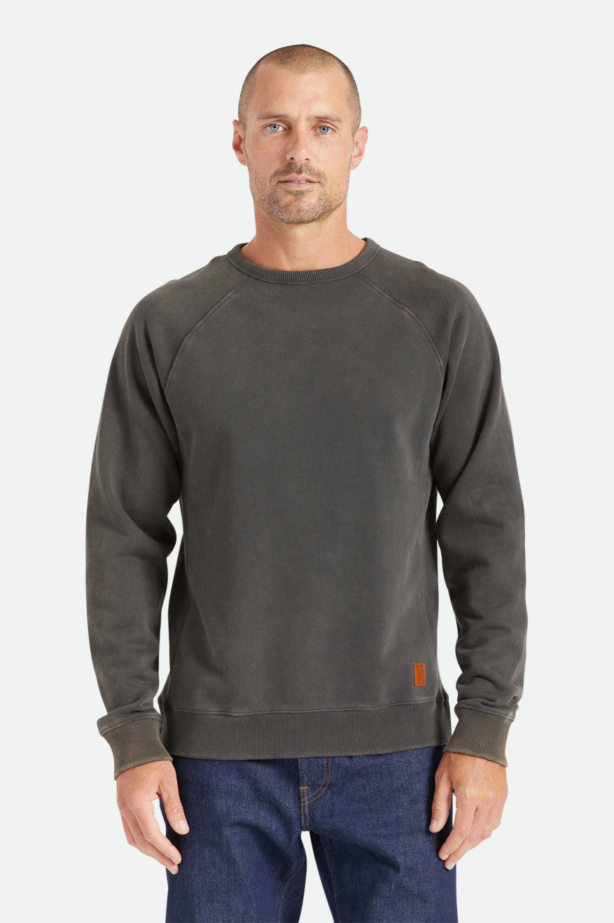 Sudadera Con Capucha Brixton Cooper Reserve Raglan Crew Hombre Negras | 80KGWUNVO