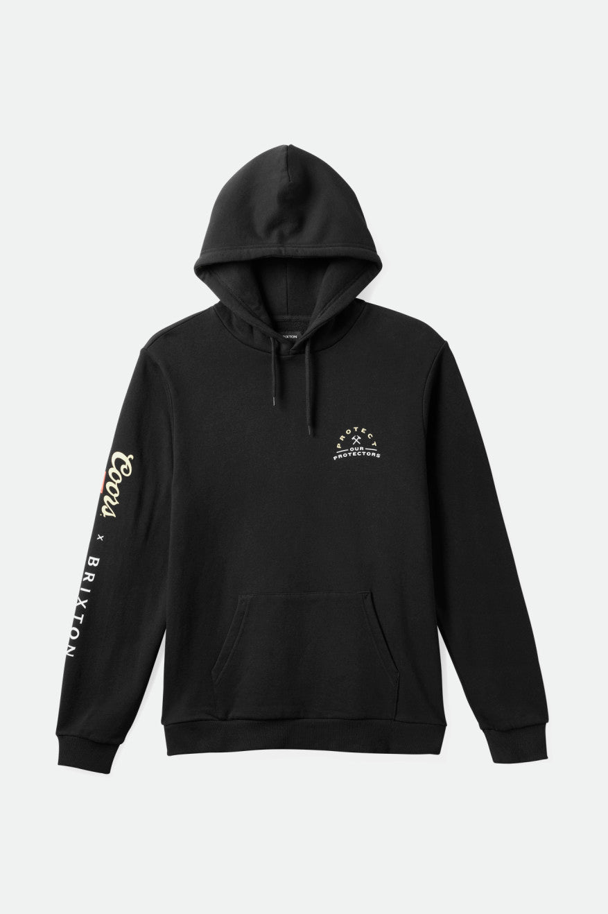 Sudadera Con Capucha Brixton Coors Protector II Hombre Negras | 69WQKVNHP