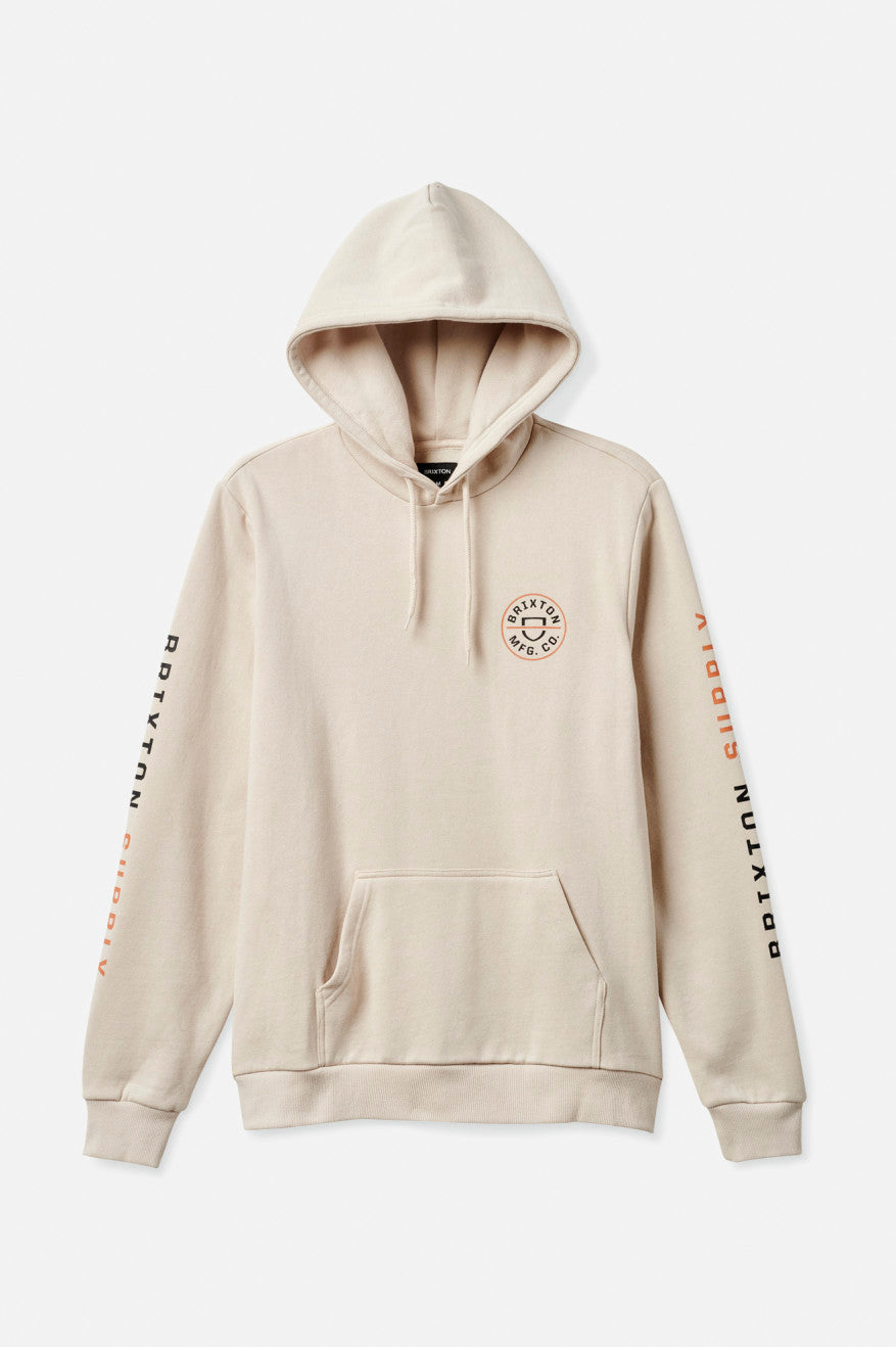 Sudadera Con Capucha Brixton Crest Hombre Beige Naranjas Negras | 84QFIXMTC