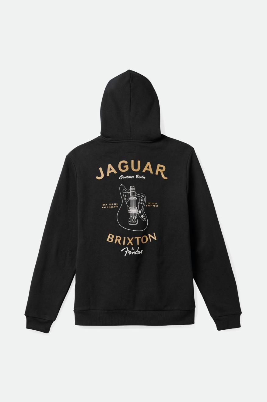 Sudadera Con Capucha Brixton Fender Jaguar Claws Hombre Negras | 93TVZELHI