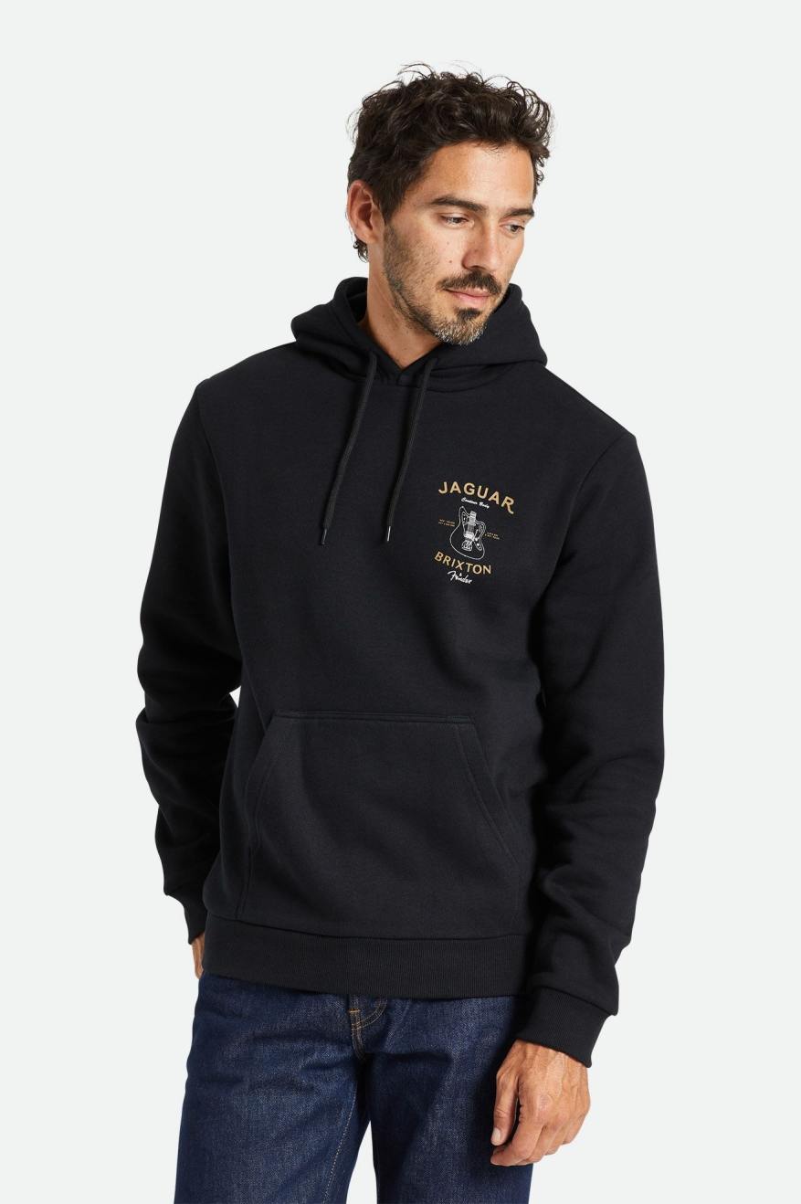 Sudadera Con Capucha Brixton Fender Jaguar Claws Hombre Negras | 93TVZELHI