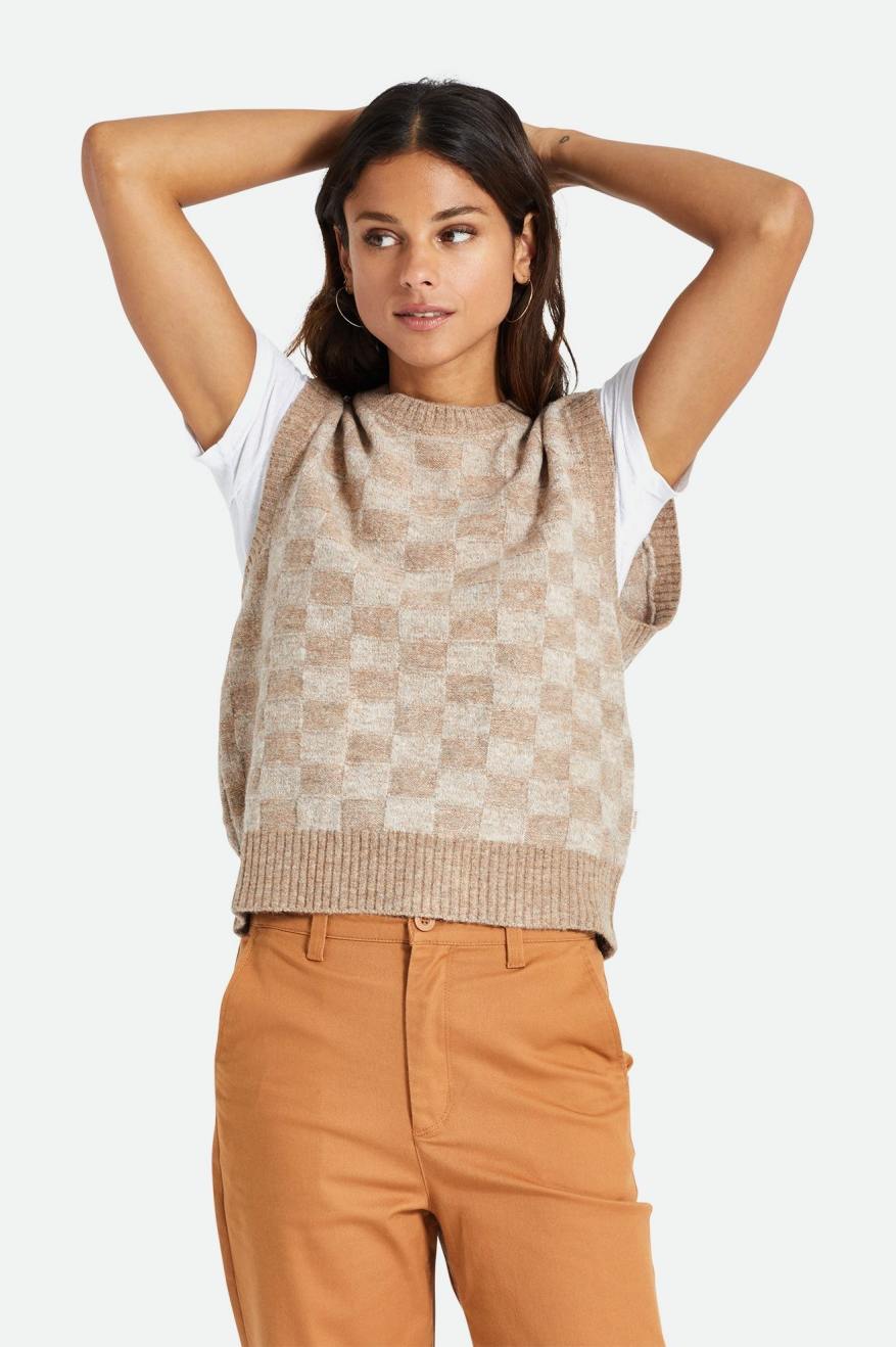 Suéteres Brixton Carmen Vest Mujer Blancas | 13IBQLDTJ