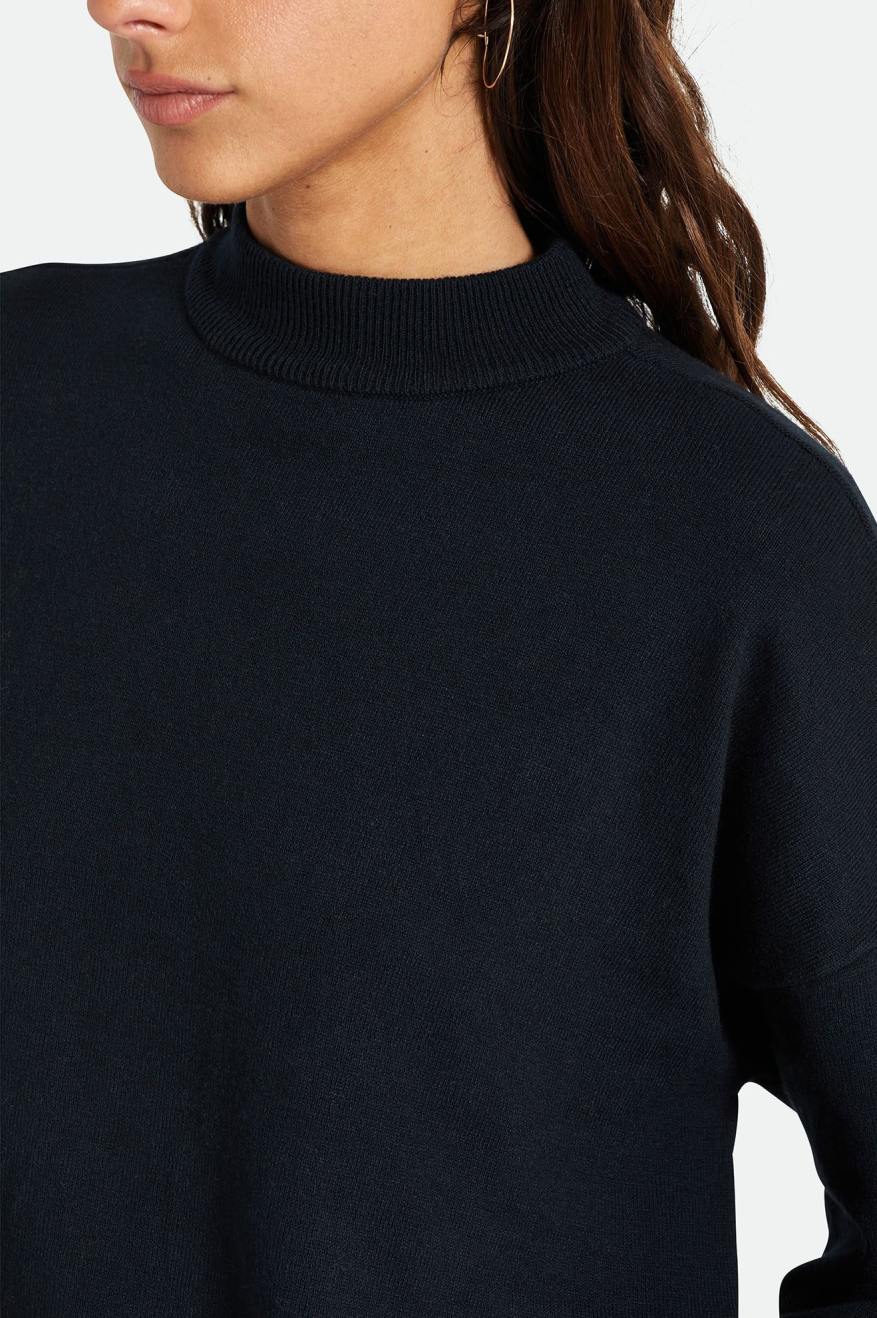 Suéteres Brixton Reserve Oversized Cashmere Mujer Negras | 47NFJHUYV