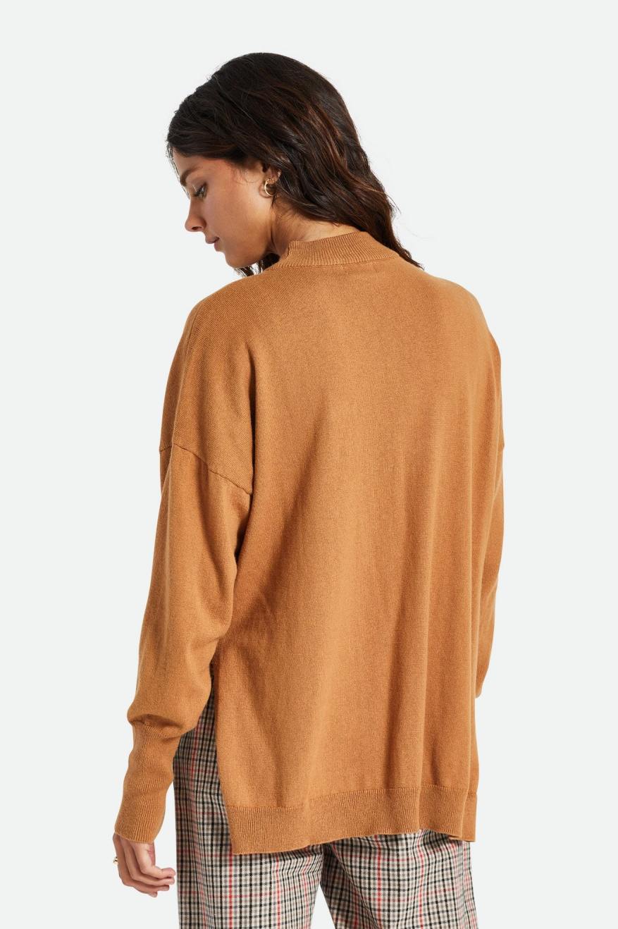 Suéteres Brixton Reserve Oversized Cashmere Mujer Marrones | 84JCPXHUS