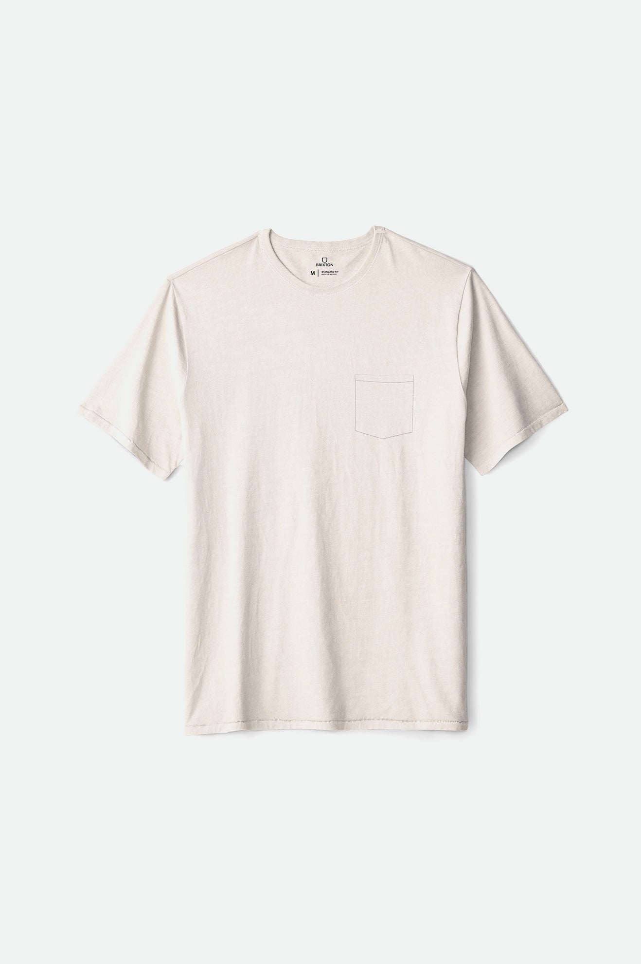 Tops Brixton Basic S/S Pocket Hombre Blancas | 60OSNAMUC