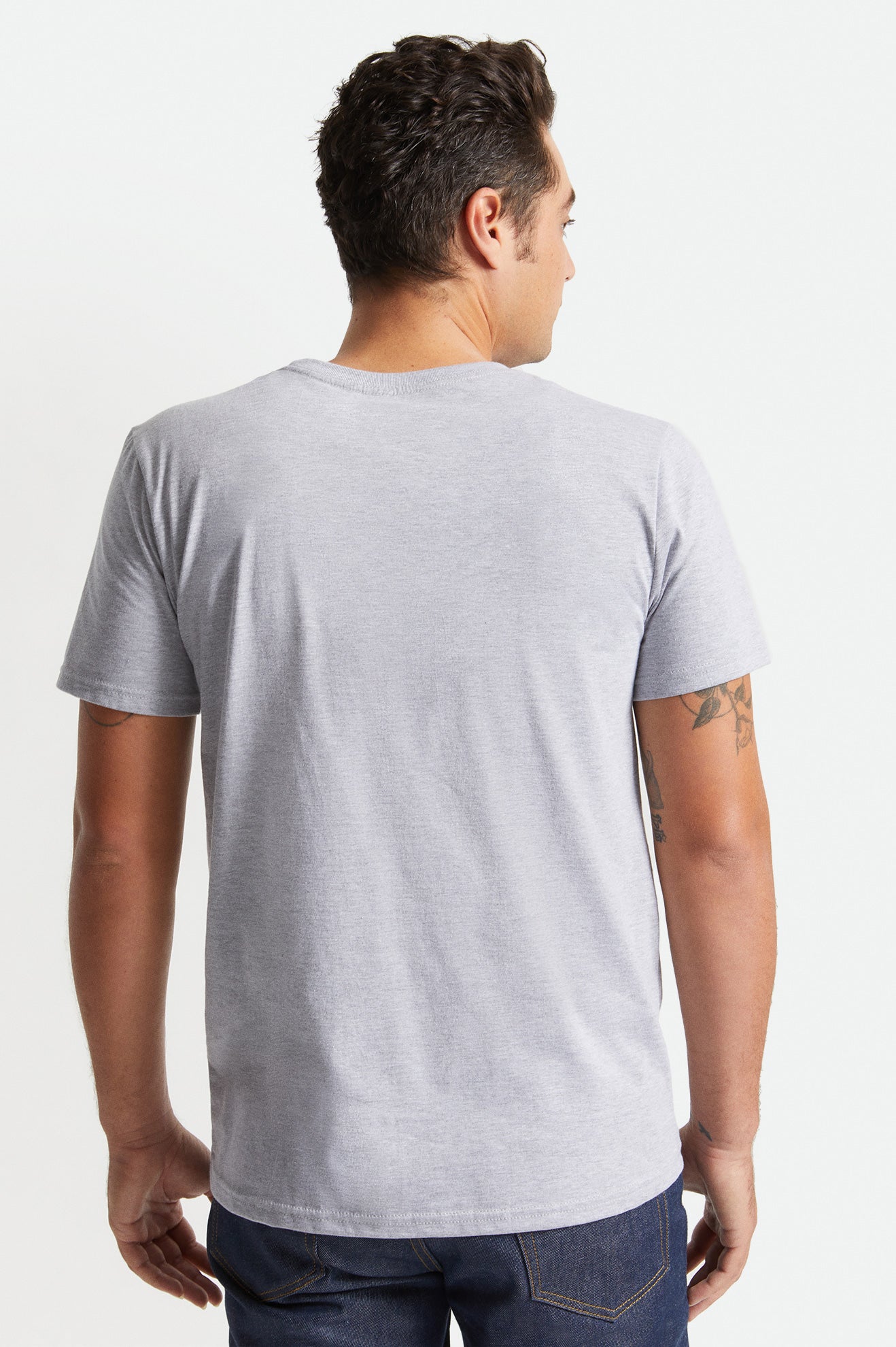 Tops Brixton Basic S/S Pocket Hombre Gris | 34ZYHQXWL