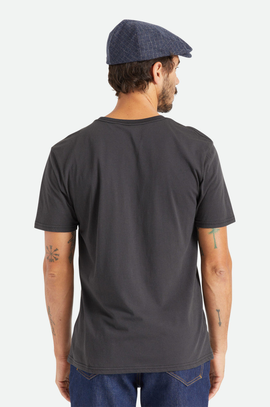 Tops Brixton Basic S/S Pocket Hombre Negras | 64PNQWKUH