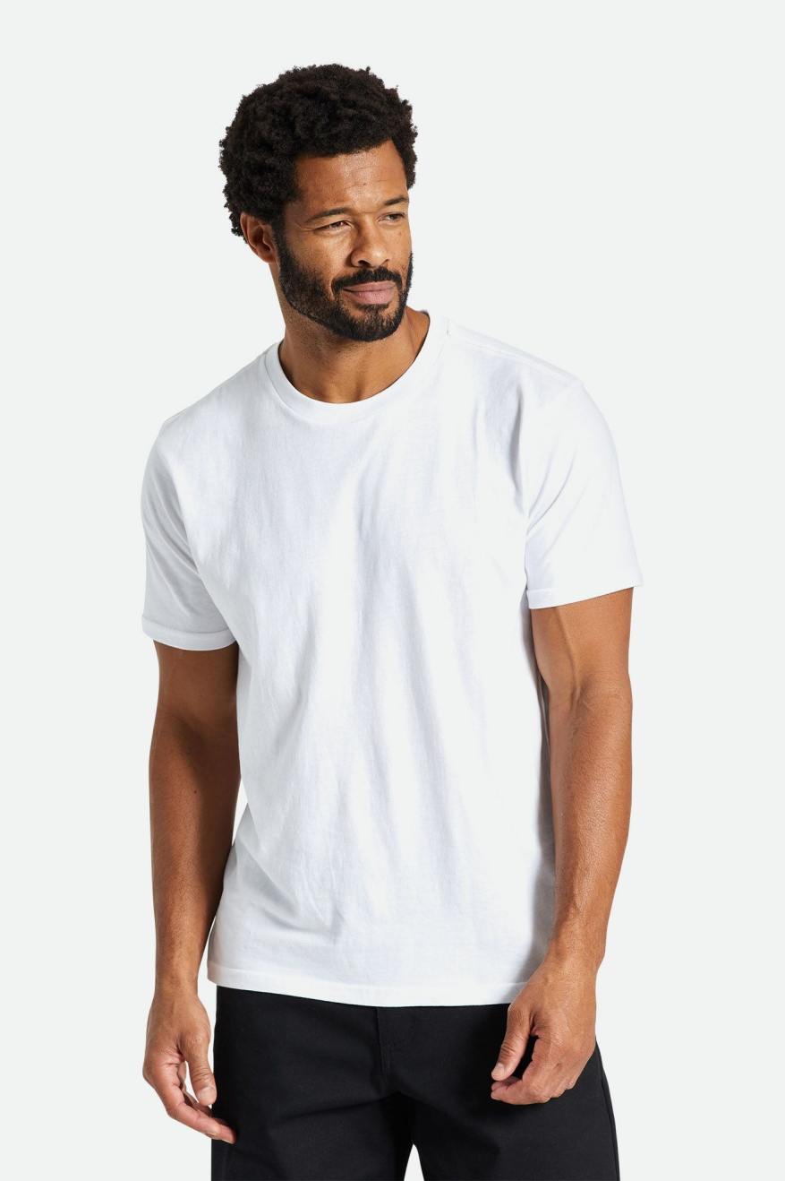 Tops Brixton Basic S/S Tailored Hombre Blancas | 09BTMRHWK