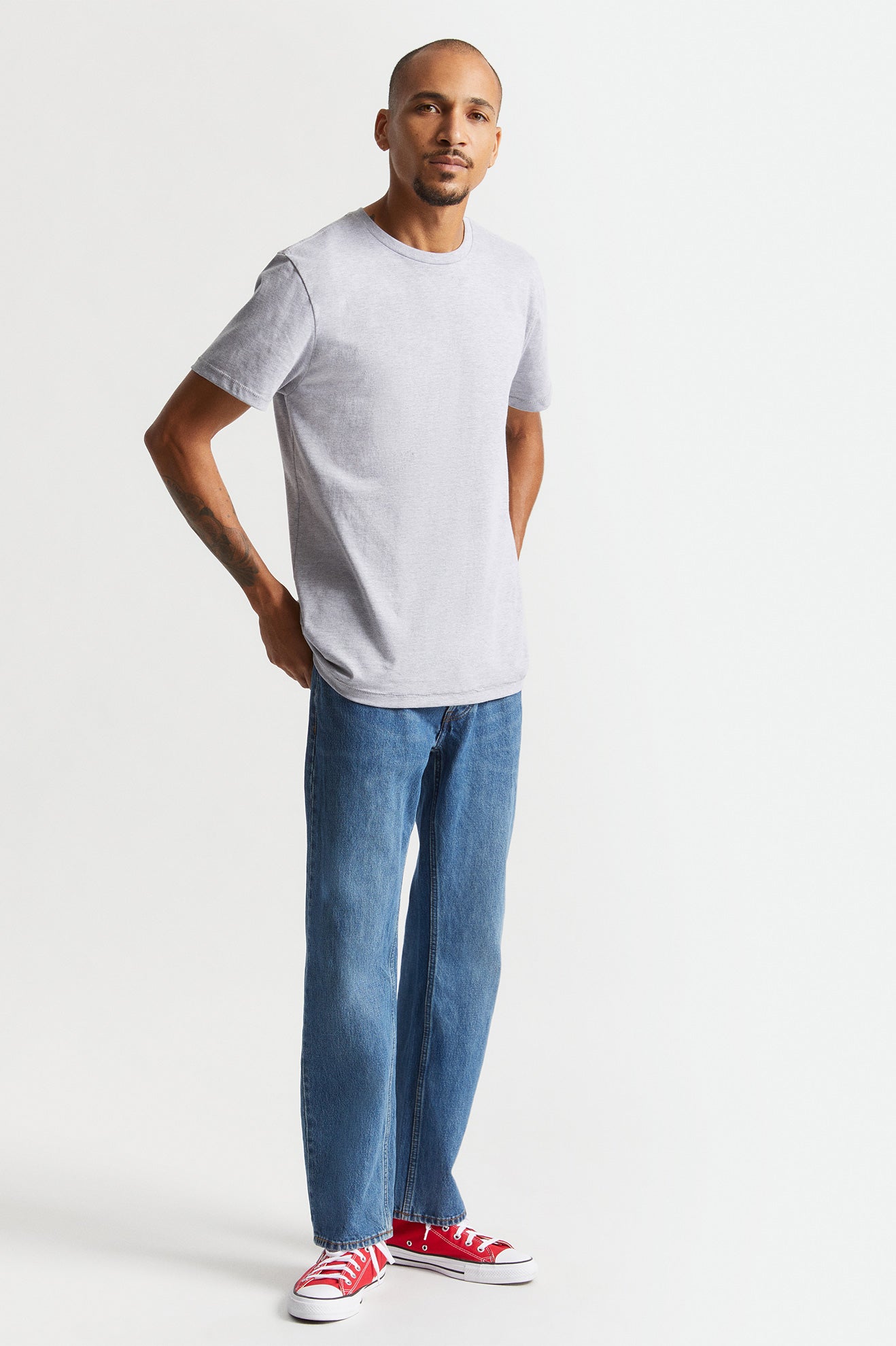 Tops Brixton Basic S/S Tailored Hombre Gris | 39MYDIZEX