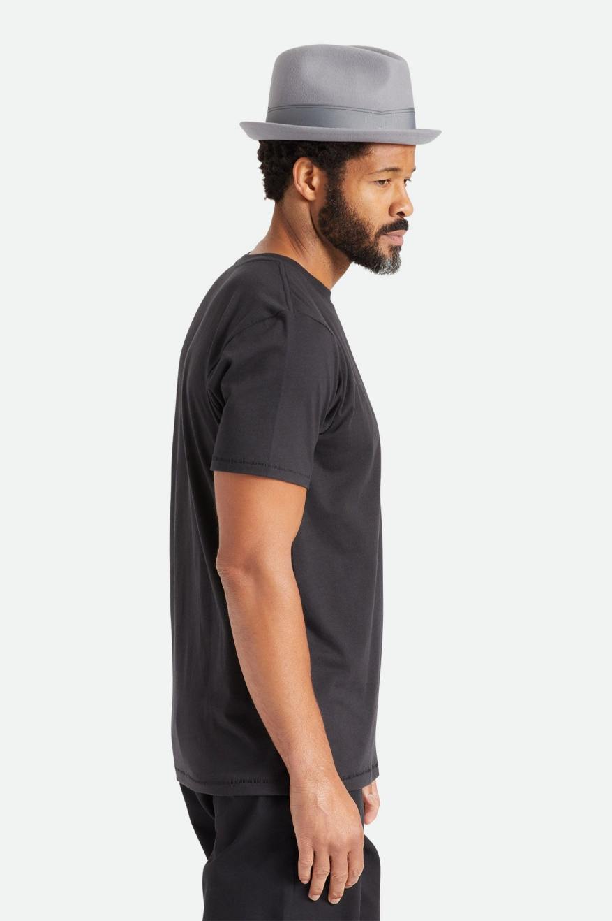 Tops Brixton Basic S/S Tailored Hombre Negras | 68RMFAQNZ