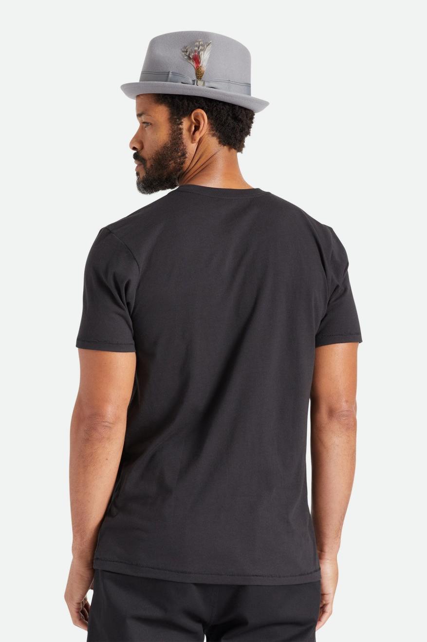 Tops Brixton Basic S/S Tailored Hombre Negras | 68RMFAQNZ