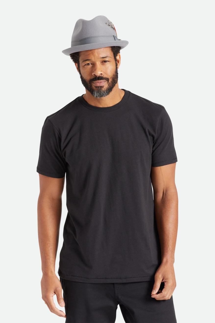 Tops Brixton Basic S/S Tailored Hombre Negras | 68RMFAQNZ