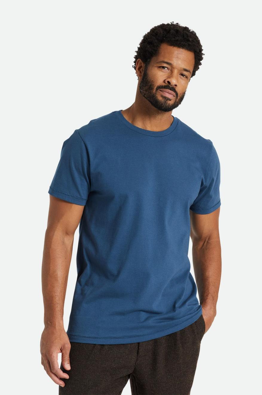 Tops Brixton Basic S/S Tailored Hombre Turquesa | 26BUCZNSY