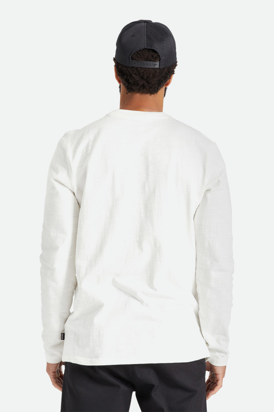 Tops Brixton Basic Slub L/S Pocket Hombre Blancas | 69FREPOQZ