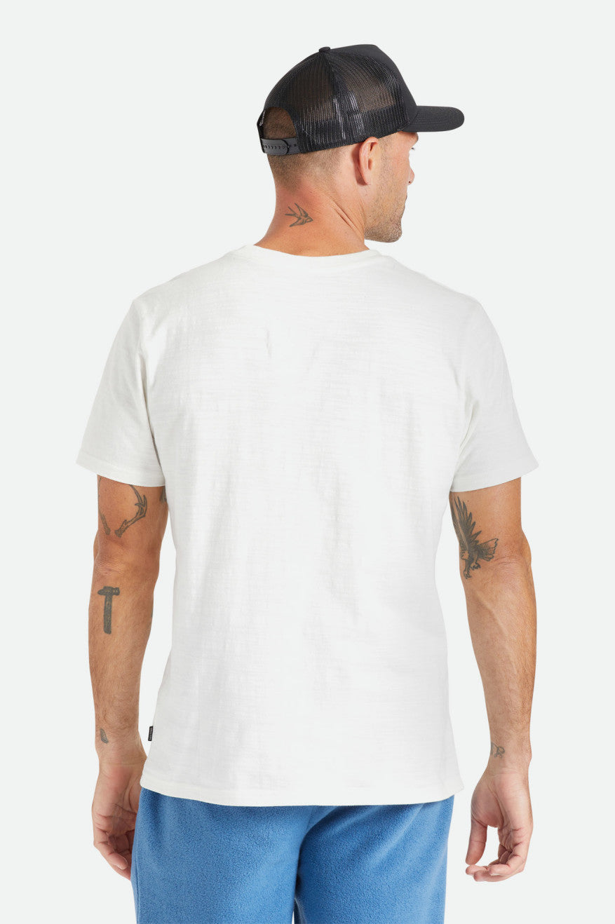 Tops Brixton Basic Slub S/S Pocket Hombre Blancas | 03KOVDRZS