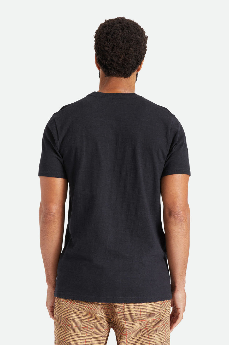 Tops Brixton Basic Slub S/S Pocket Hombre Negras | 74EIQBTXF