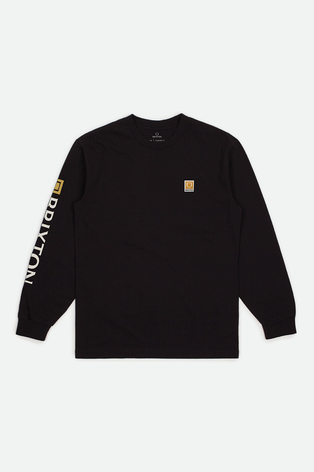 Tops Brixton Beta II L/S Standard Hombre Negras | 12STAPXGC