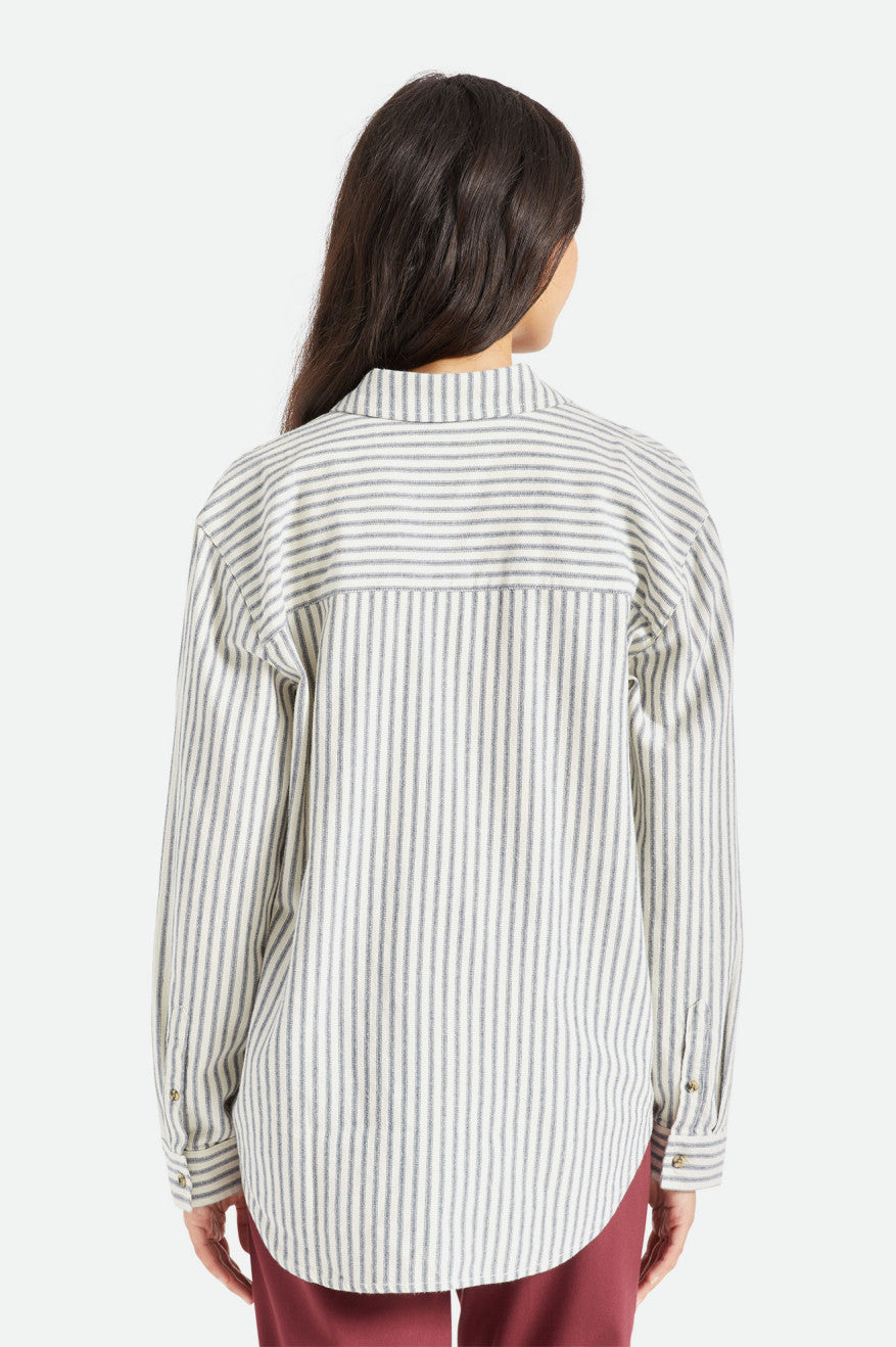 Tops Brixton Bowery Boyfriend L/S Mujer Rayadas | 14HMYWZXI