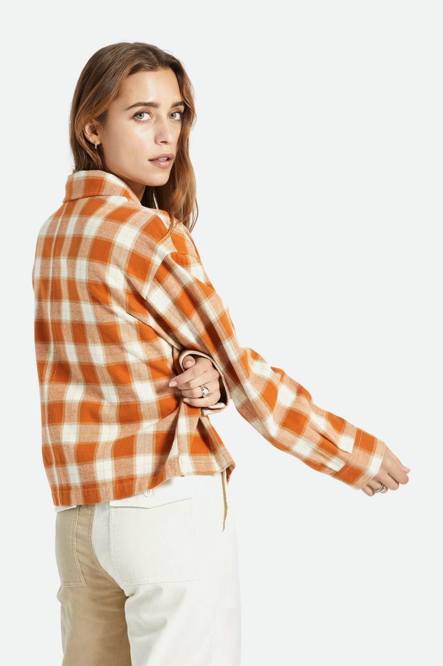 Tops Brixton Bowery L/S Mujer Naranjas | 24GCKRPTE