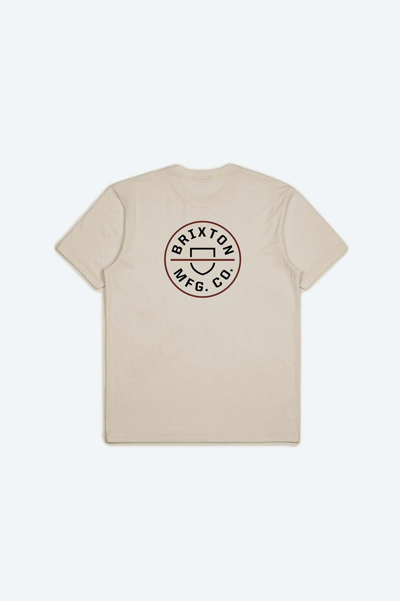 Tops Brixton Crest II S/S Standard Hombre Creme | 18YWCVXEJ