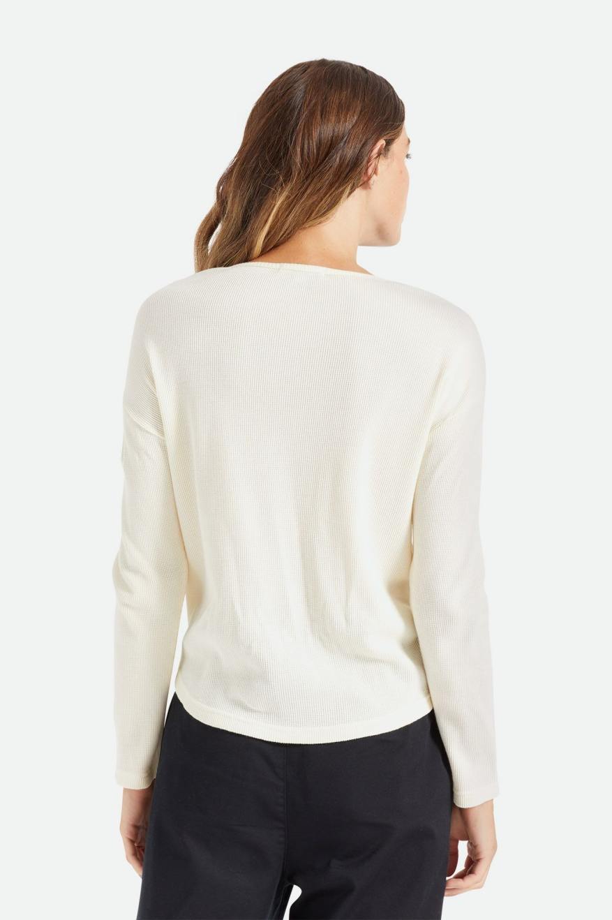 Tops Brixton Monty L/S Henley Mujer Blancas | 13NPYGUAS