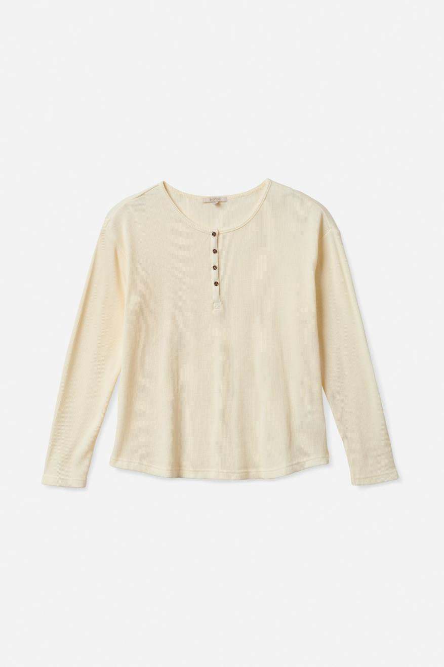 Tops Brixton Monty L/S Henley Mujer Blancas | 13NPYGUAS