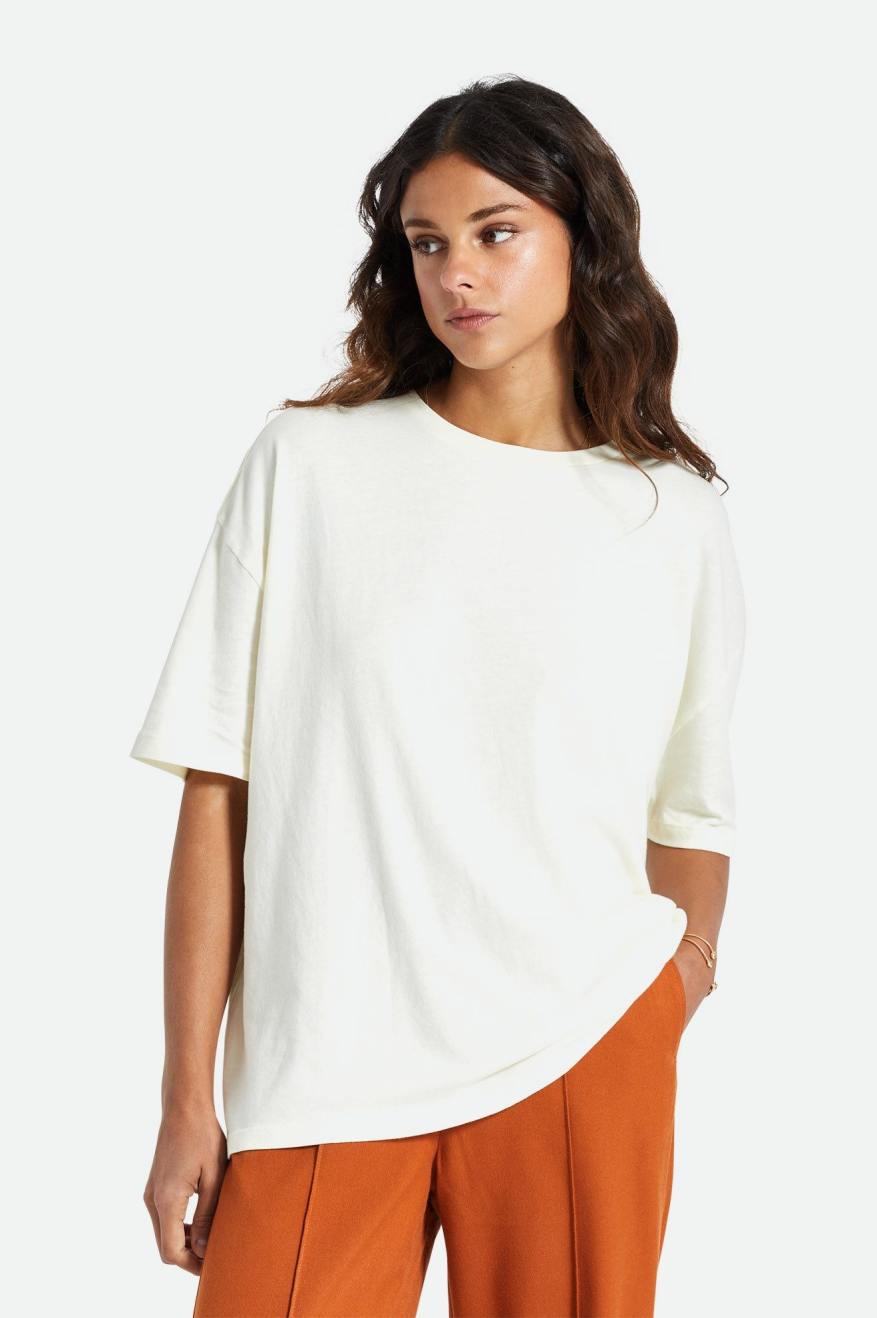 Tops Brixton Oversized Boyfriend Mujer Blancas | 63QRGHBCD