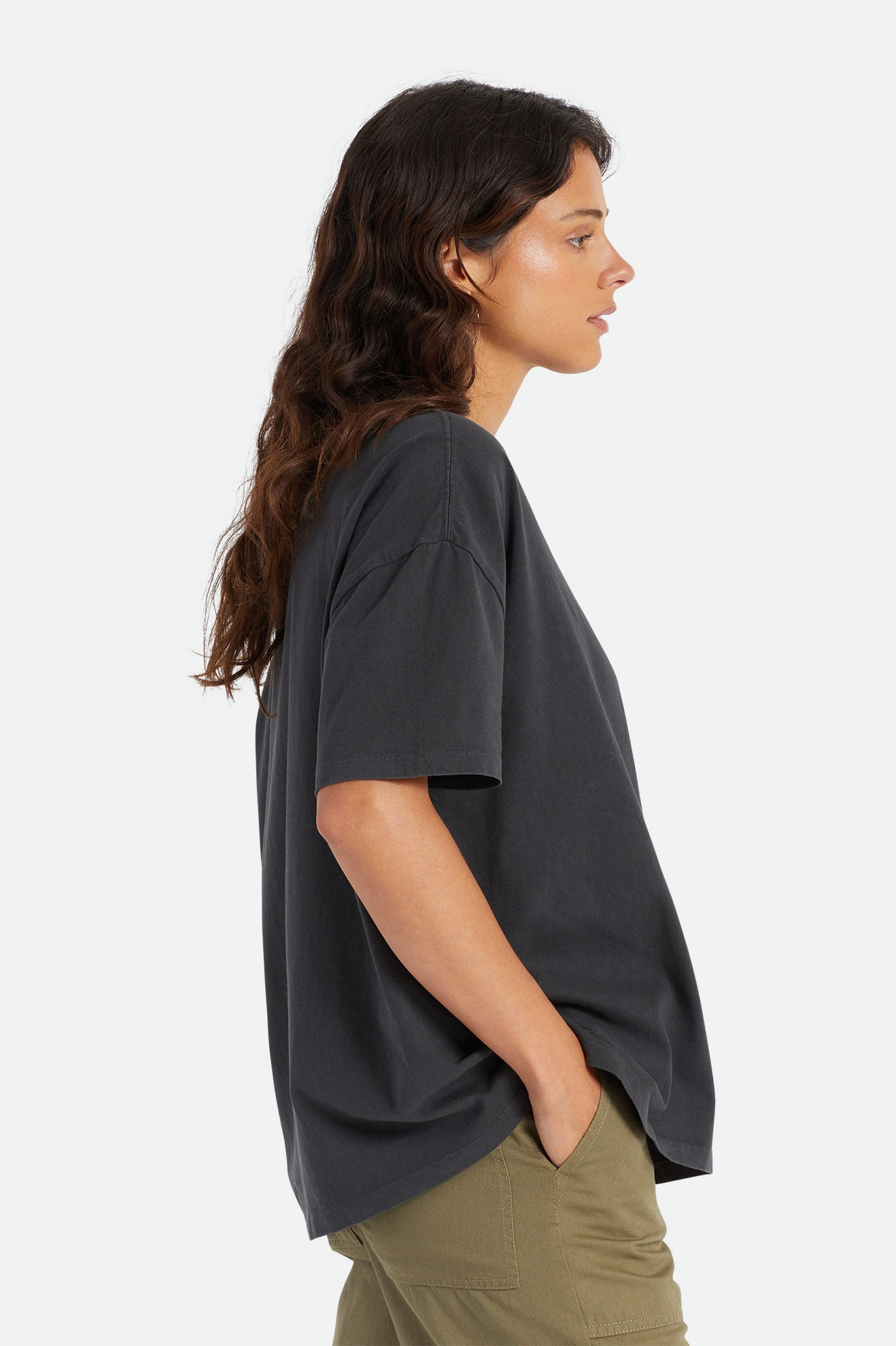 Tops Brixton Oversized Boyfriend Mujer Negras | 47TVRXSMU