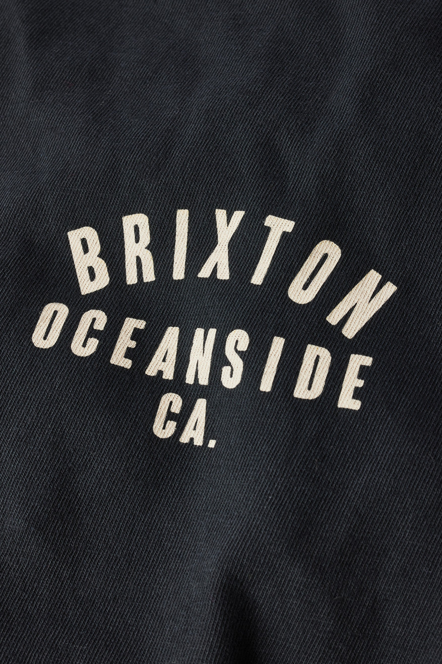 Tops Brixton Woodburn Oceanside S/S Standard Hombre Negras Blancas | 15MBIAJCE