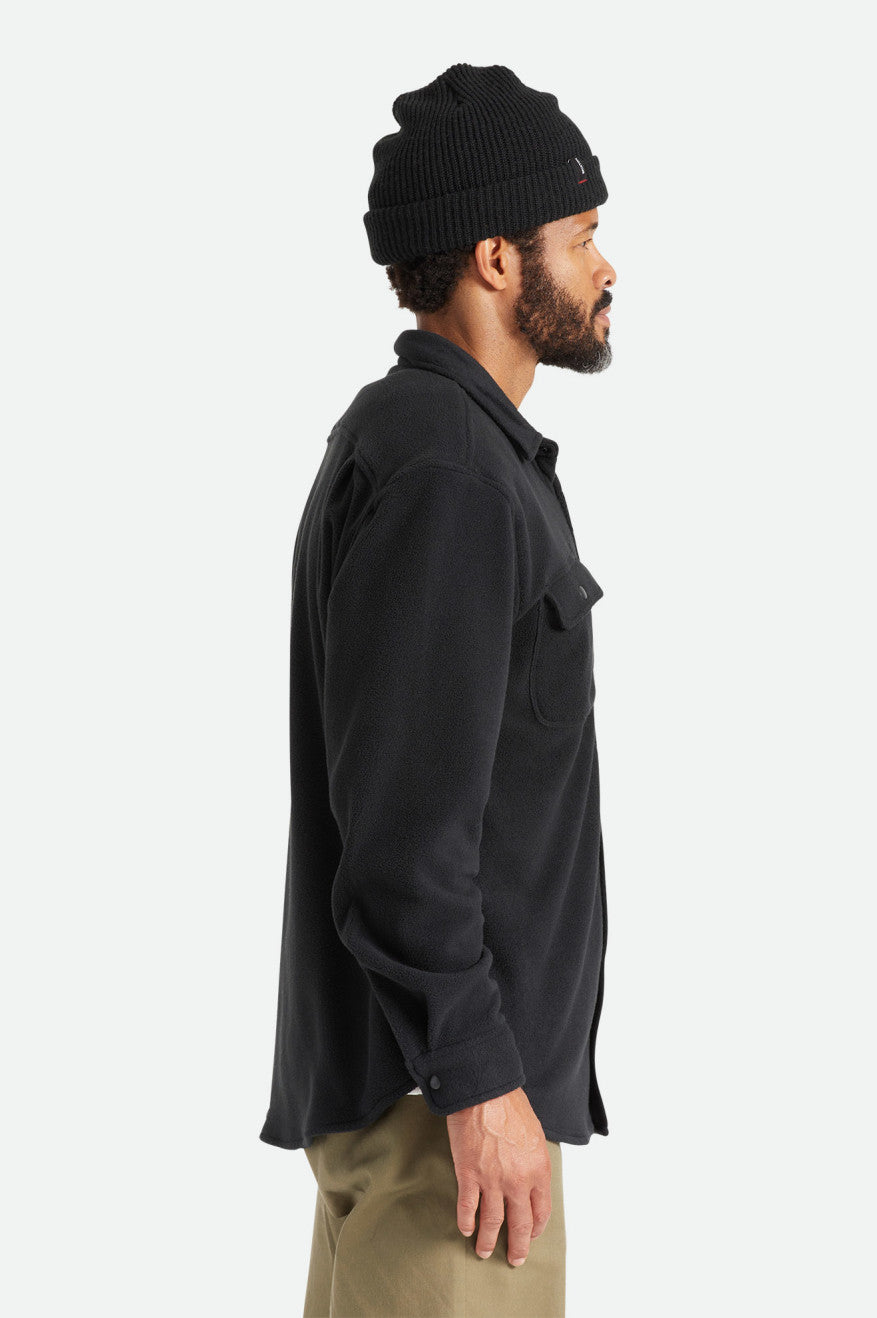 Tops De Franela Brixton Bowery L/S Arctic Stretch Fleece Hombre Negras | 05PRGNJVZ