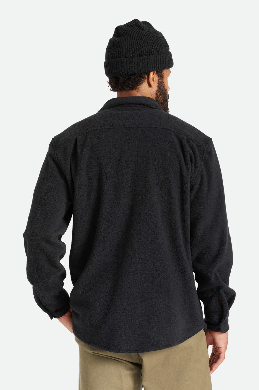 Tops De Franela Brixton Bowery L/S Arctic Stretch Fleece Hombre Negras | 05PRGNJVZ