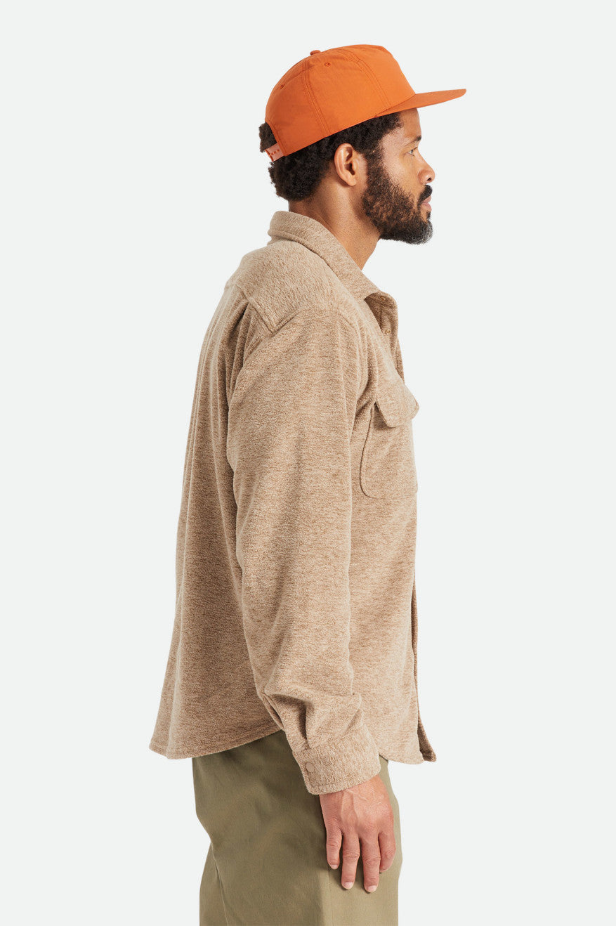 Tops De Franela Brixton Bowery L/S Arctic Stretch Fleece Hombre Beige | 43FTZVHYO