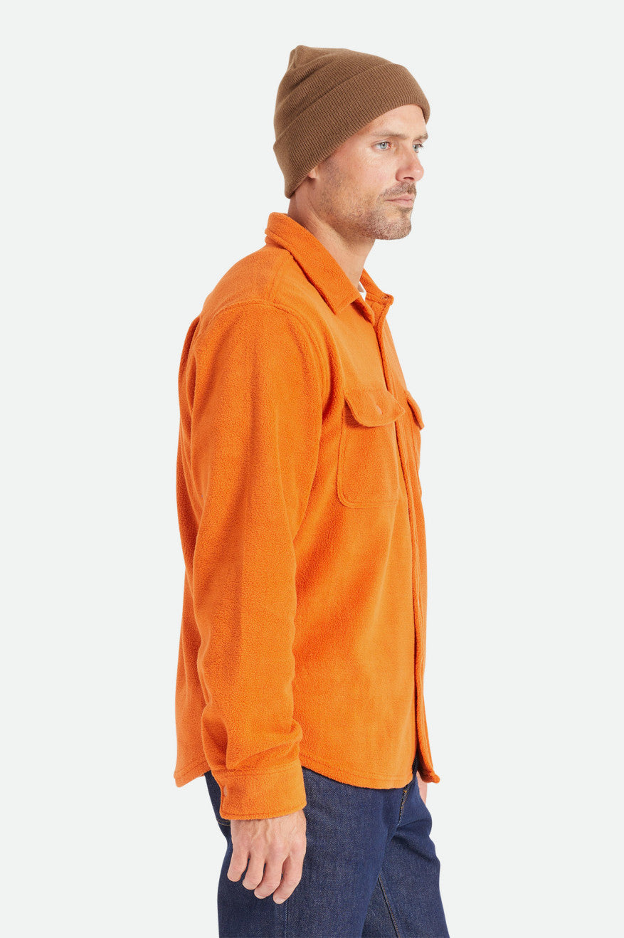 Tops De Franela Brixton Bowery L/S Arctic Stretch Fleece Hombre Naranjas | 69XCNUYHV