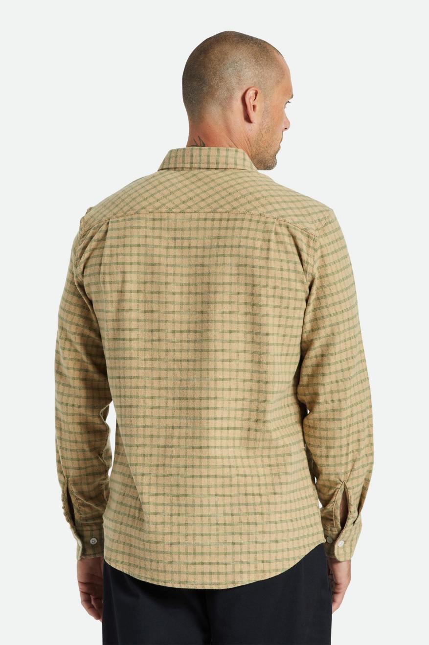 Tops De Franela Brixton Bowery Stretch L/S Utility Hombre Beige Verde Oliva | 46VPCSKTF