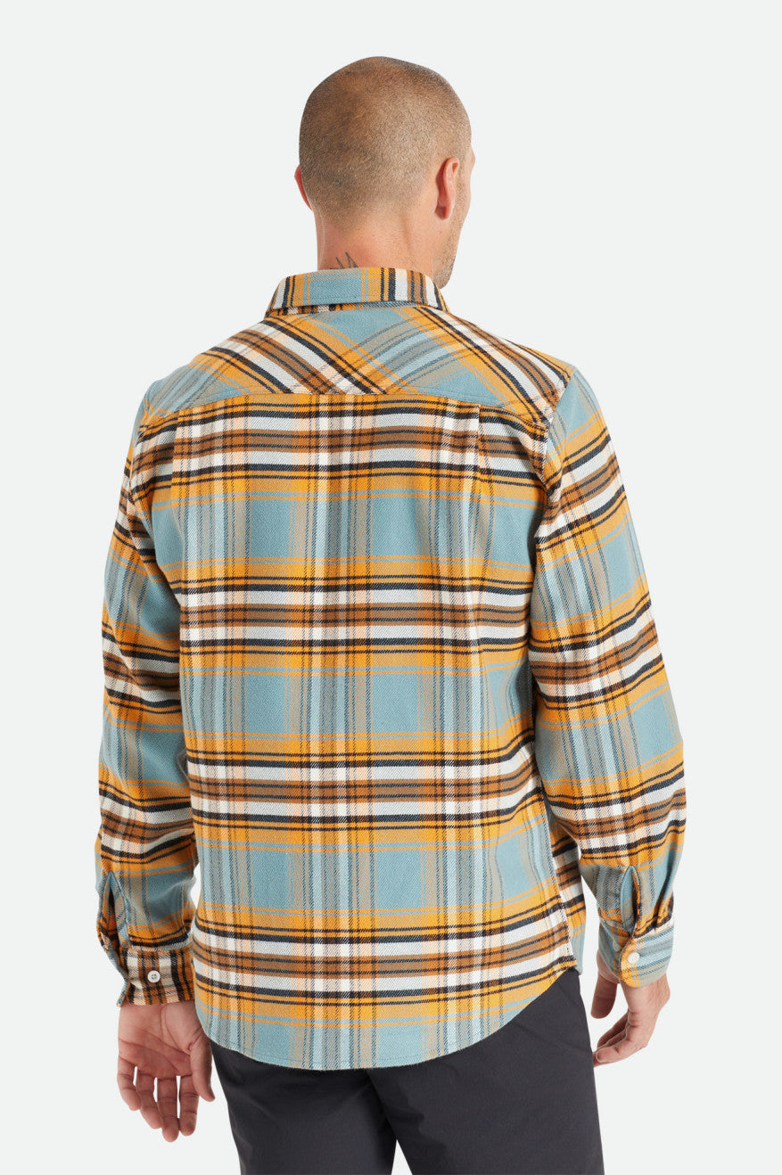 Tops De Franela Brixton Bowery Stretch L/S Utility Hombre Naranjas Blancas | 93PULFNHA