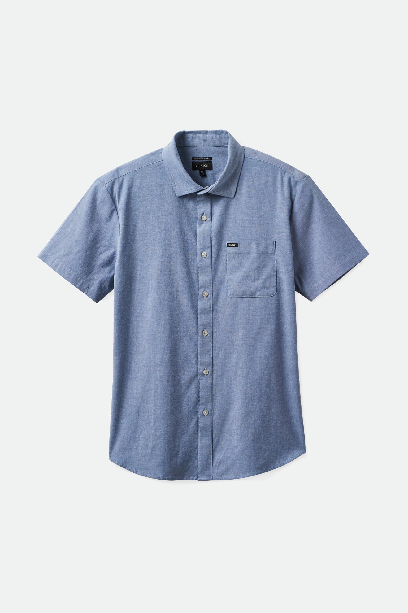 Tops Tejidos Brixton Charter Oxford S/S Hombre Azules Claro | 76LDMQFOU