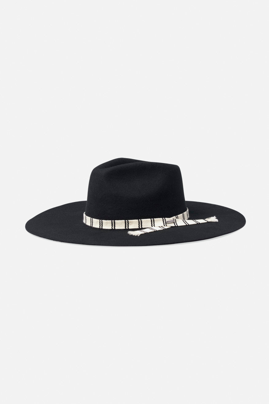 Sombreros De Fieltro Brixton Leigh Felt Fedora Mujer Negras | 68RGMZUHN