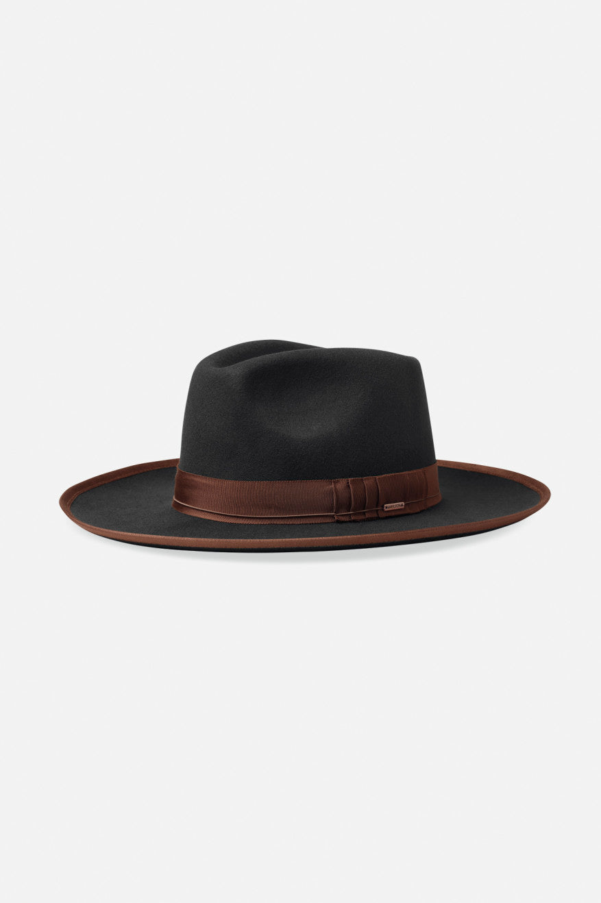 Sombreros De Fieltro Brixton Reno Fedora Mujer Negras Marrones | 09UXJZQHV