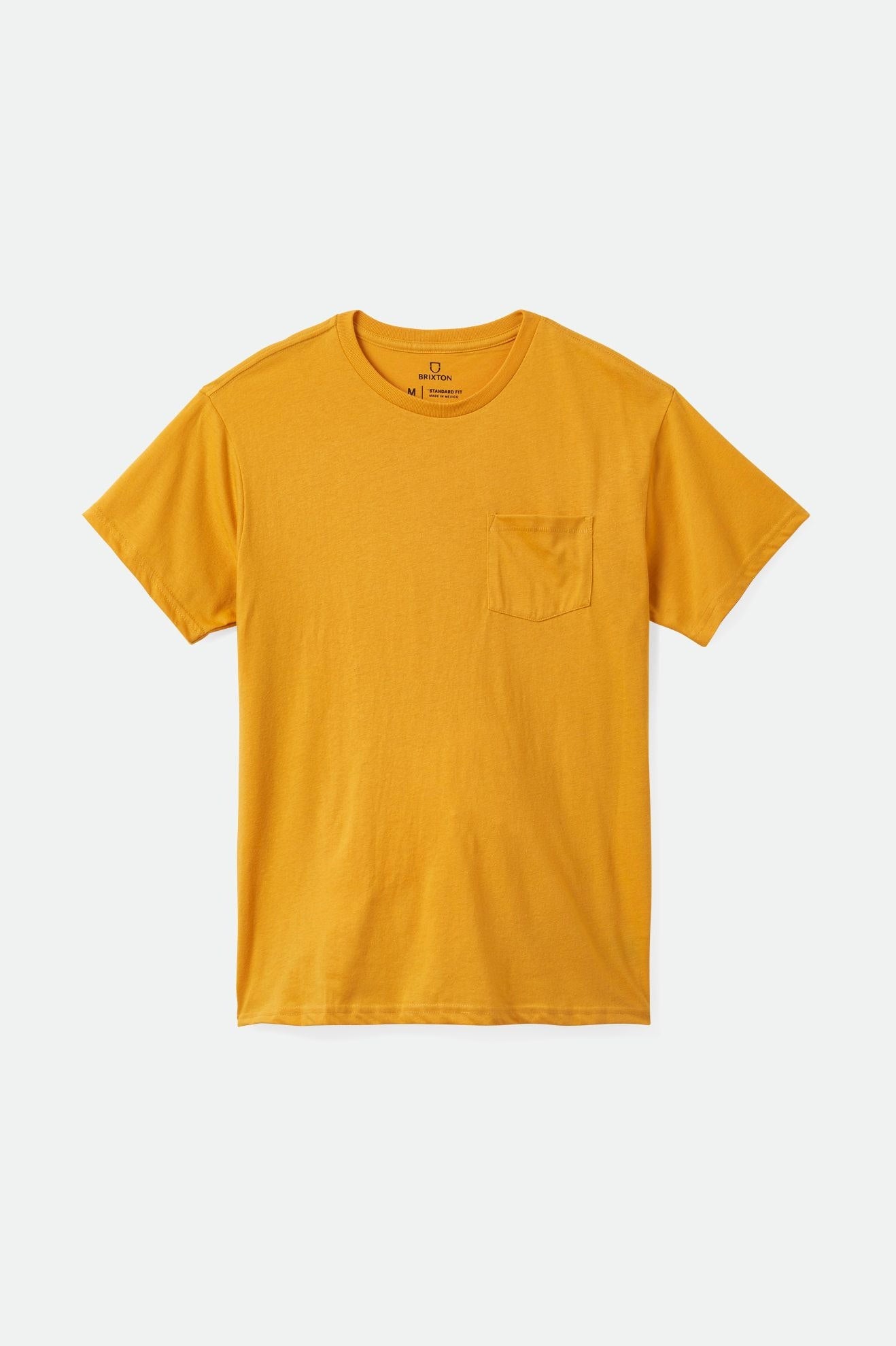 Tops Brixton Basic S/S Pocket Hombre Amarillo | 38VRHNALE