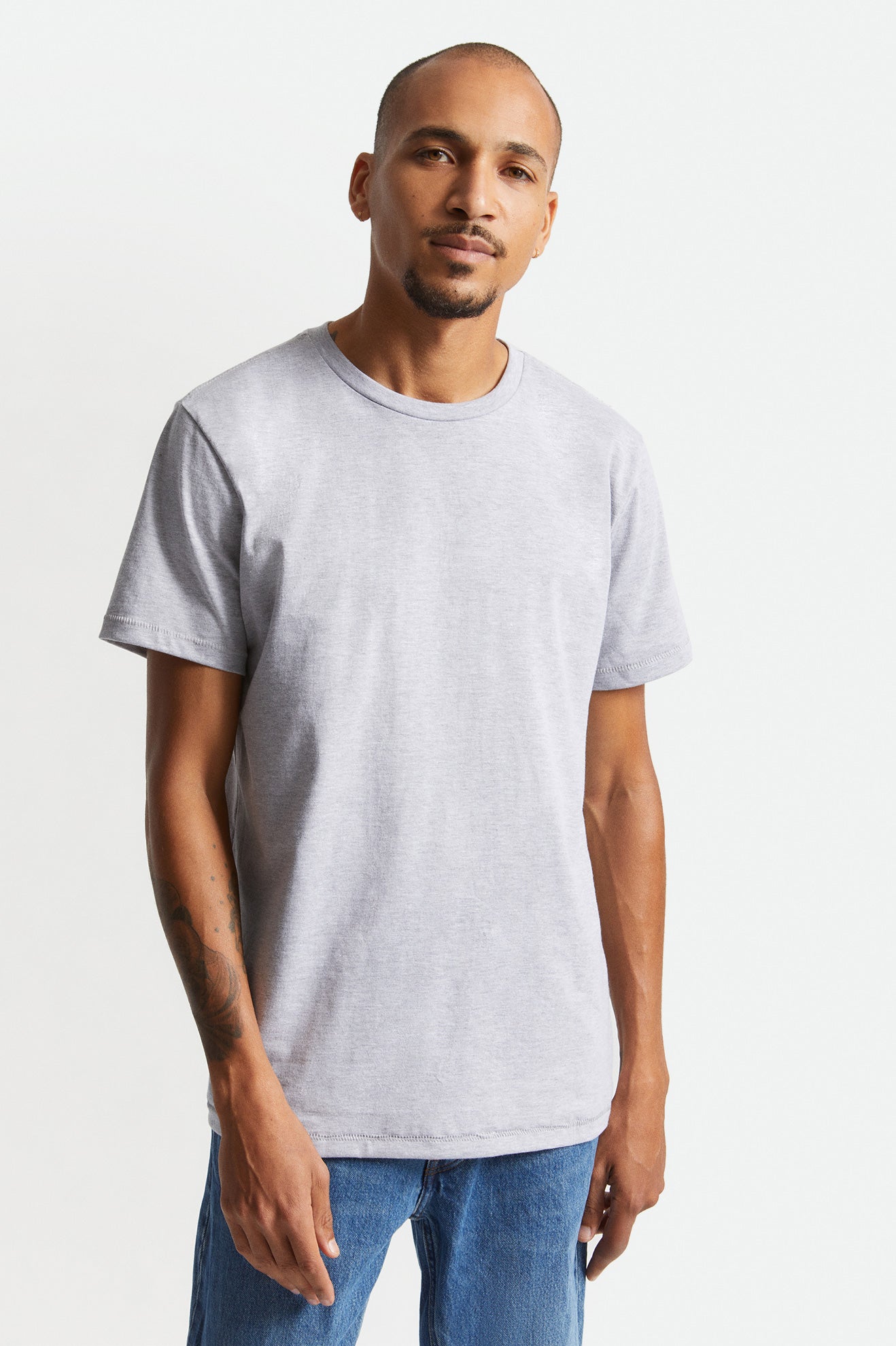 Tops Brixton Basic S/S Tailored Hombre Gris | 39MYDIZEX