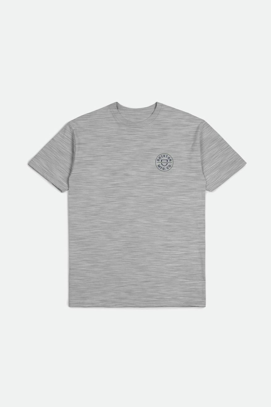 Tops Brixton Crest II S/S Standard Hombre Gris Verde Menta | 04EASHQLI