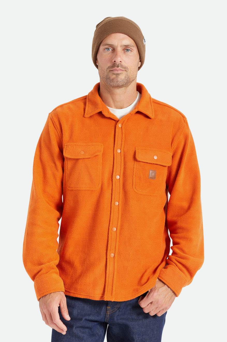 Tops De Franela Brixton Bowery L/S Arctic Stretch Fleece Hombre Naranjas | 69XCNUYHV